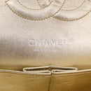 CHANEL Matelasse25 Chain Shoulder Bag Lamb Skin Mocha Gold CC Auth 210187SM-24
