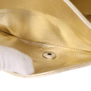 CHANEL Matelasse25 Chain Shoulder Bag Lamb Skin Mocha Gold CC Auth 210187SM-29