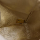 CHANEL Matelasse25 Chain Shoulder Bag Lamb Skin Mocha Gold CC Auth 210187SM-30