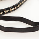 FENDI Zucca Canvas Mia Chain Shoulder Bag 2way Black Brown 8BR614 Auth 210188V-10
