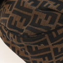 FENDI Zucca Canvas Mia Chain Shoulder Bag 2way Black Brown 8BR614 Auth 210188V-15