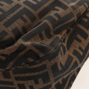 FENDI Zucca Canvas Mia Chain Shoulder Bag 2way Black Brown 8BR614 Auth 210188V-18