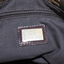 FENDI Zucca Canvas Mia Chain Shoulder Bag 2way Black Brown 8BR614 Auth 210188V-21