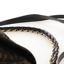 FENDI Zucca Canvas Mia Chain Shoulder Bag 2way Black Brown 8BR614 Auth 210188V-8