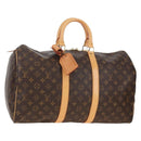 LOUIS VUITTON Monogram Keepall 45 Boston Bag M41428 LV Auth 210192V-1