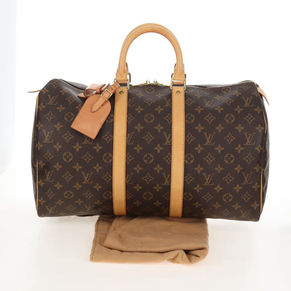 LOUIS VUITTON Monogram Keepall 45 Boston Bag M41428 LV Auth 210192V