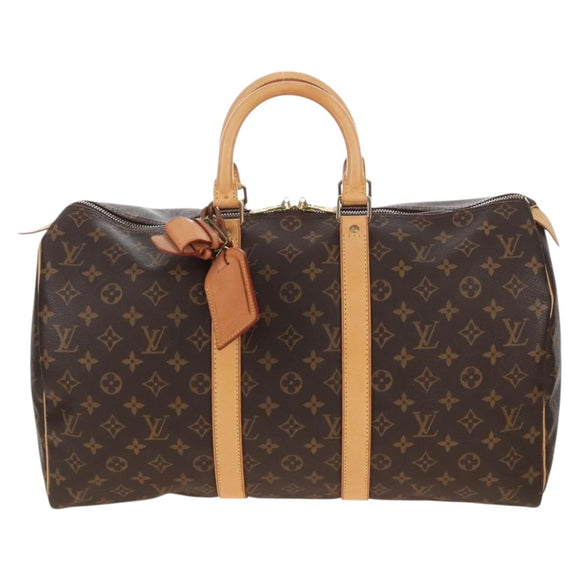 LOUIS VUITTON Monogram Keepall 45 Boston Bag M41428 LV Auth 210192V