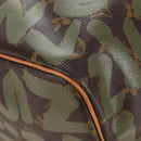 LOUIS VUITTON Monogram graffiti Keepall 50 Bag Khaki M92196 LV Auth 210193SAM-14