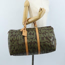 LOUIS VUITTON Monogram graffiti Keepall 50 Bag Khaki M92196 LV Auth 210193SAM-23