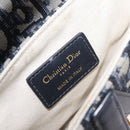 Christian Dior Trotter Canvas Saddle Shoulder Bag Navy Gold Auth 210196M-19