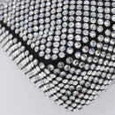 PRADA Hand Pouch Satin Black Silver Auth 210197SAM-11