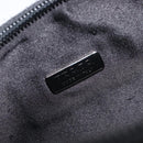 PRADA Hand Pouch Satin Black Silver Auth 210197SAM-20