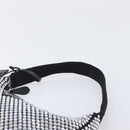 PRADA Hand Pouch Satin Black Silver Auth 210197SAM-8