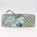 GUCCI GG Supreme GG Blooms Hand Bag PVC 2way Navy Gold 409534 Auth 210198V-13