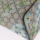 GUCCI GG Supreme GG Blooms Hand Bag PVC 2way Navy Gold 409534 Auth 210198V-14