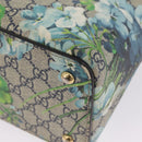 GUCCI GG Supreme GG Blooms Hand Bag PVC 2way Navy Gold 409534 Auth 210198V-15