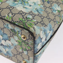 GUCCI GG Supreme GG Blooms Hand Bag PVC 2way Navy Gold 409534 Auth 210198V-17