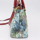 GUCCI GG Supreme GG Blooms Hand Bag PVC 2way Navy Gold 409534 Auth 210198V-4