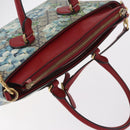 GUCCI GG Supreme GG Blooms Hand Bag PVC 2way Navy Gold 409534 Auth 210198V-6