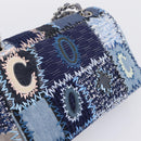 CHANEL Chain Shoulder Bag Denim Blue Silver CC Auth 210199SM-15