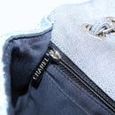 CHANEL Chain Shoulder Bag Denim Blue Silver CC Auth 210199SM-25