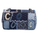 CHANEL Chain Shoulder Bag Denim Blue Silver CC Auth 210199SM-2