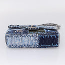 CHANEL Chain Shoulder Bag Denim Blue Silver CC Auth 210199SM-9