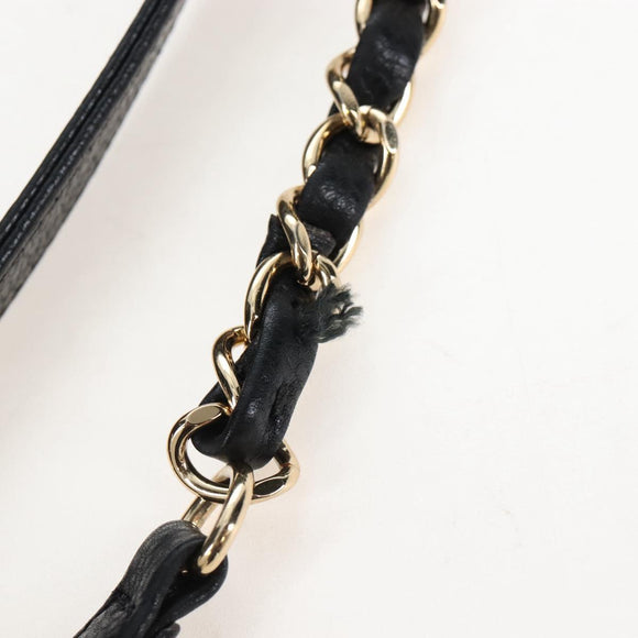 CHANEL Matelasse Chain Shoulder Tote Bag Caviar Skin Black Gold CC Auth 210201M
