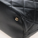 CHANEL Matelasse Chain Shoulder Tote Bag Caviar Skin Black Gold CC Auth 210201M-14