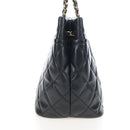 CHANEL Matelasse Chain Shoulder Tote Bag Caviar Skin Black Gold CC Auth 210201M-5