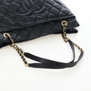 CHANEL Matelasse Chain Shoulder Tote Bag Caviar Skin Black Gold CC Auth 210201M-7