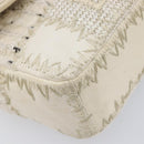 CHANEL Chain Shoulder Bag Canvas Ivory Gold CC Auth 210203SM-16
