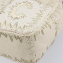 CHANEL Chain Shoulder Bag Canvas Ivory Gold CC Auth 210203SM-17