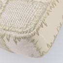 CHANEL Chain Shoulder Bag Canvas Ivory Gold CC Auth 210203SM-18