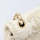 CHANEL Chain Shoulder Bag Canvas Ivory Gold CC Auth 210203SM-20