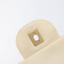 CHANEL Chain Shoulder Bag Canvas Ivory Gold CC Auth 210203SM-22