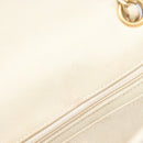 CHANEL Chain Shoulder Bag Canvas Ivory Gold CC Auth 210203SM-23
