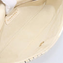 CHANEL Chain Shoulder Bag Canvas Ivory Gold CC Auth 210203SM-9