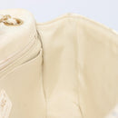 CHANEL Chain Shoulder Bag Canvas Ivory Gold CC Auth 210203SM-25