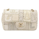 CHANEL Chain Shoulder Bag Canvas Ivory Gold CC Auth 210203SM-13