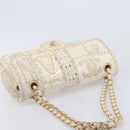 CHANEL Chain Shoulder Bag Canvas Ivory Gold CC Auth 210203SM-6