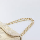 CHANEL Chain Shoulder Bag Canvas Ivory Gold CC Auth 210203SM-14