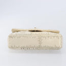 CHANEL Chain Shoulder Bag Canvas Ivory Gold CC Auth 210203SM-5
