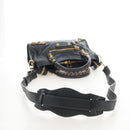 Balenciaga Giant Mini City Hand Bag Leather 2way Gray Gold 309544 Auth 210204M-9