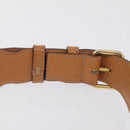 CELINE Macadam Canvas Circle Body Bag PVC Leather Brown Gold Auth 210205V-9