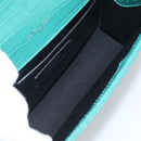 Saint Laurent Kate Chain Bag Leather Croco-Embossed Green Silver Auth 210206M-21