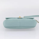 CHANEL Matelasse Chain Bag Lamb Skin 2way Light Blue Gold CC Auth 210207SAM-12
