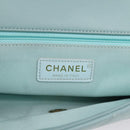 CHANEL Matelasse Chain Bag Lamb Skin 2way Light Blue Gold CC Auth 210207SAM-21