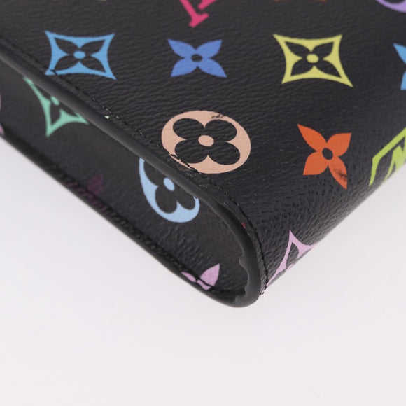 LOUIS VUITTON Multicolor Phone Pouch Metis Pouch Black M14098 LV Auth 210208SAM