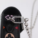 LOUIS VUITTON Multicolor Phone Pouch Metis Pouch Black M14098 LV Auth 210208SAM-14